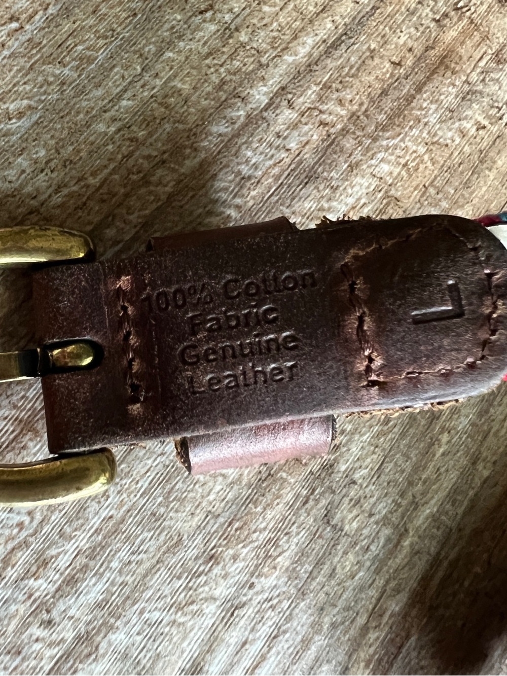Braided Multicolor Leather Belt with Brass Buckle - Picture 4 of 6